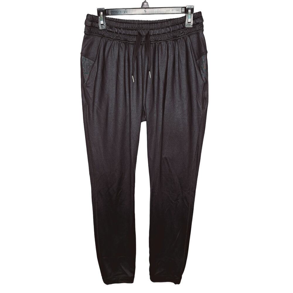 Lululemon Women's Gray Metallic Shine Jogger Pants Mesh Pockets 8 ? Drawstring